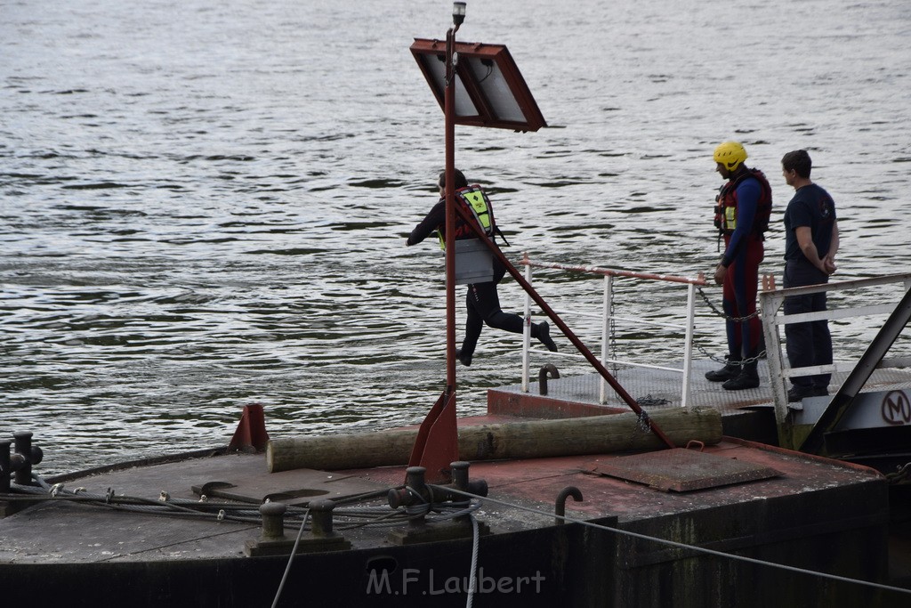 Uebung BF Taucher und Presse Koeln Zoobruecke Rhein P332.JPG - Miklos Laubert